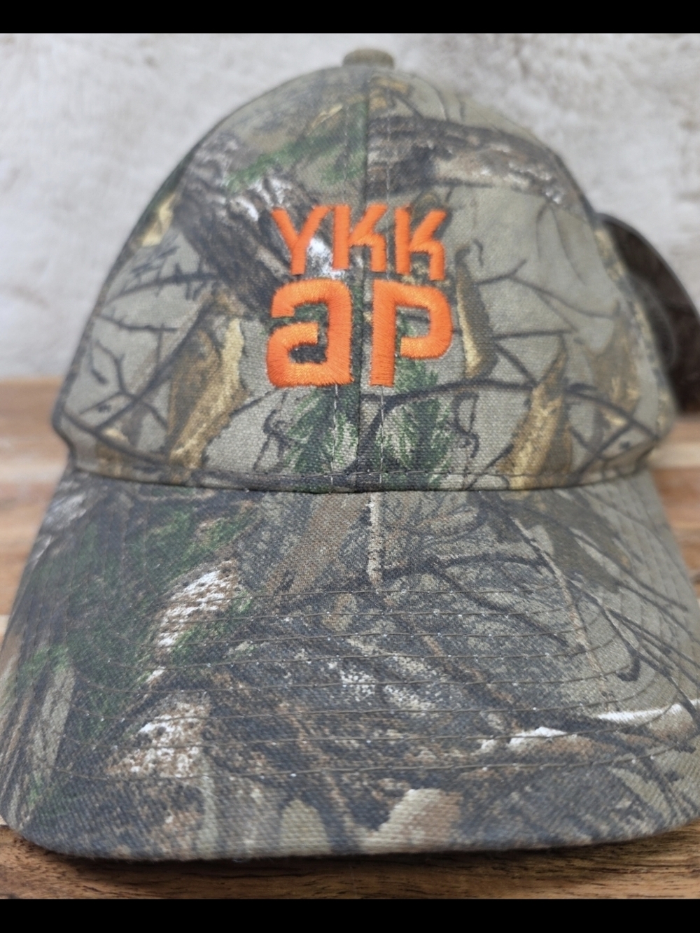 Realtree Camo Hat with Orange YKK AP Logo